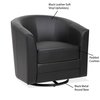 Officesource Round Collection Swivel Club Chair 3385VBK